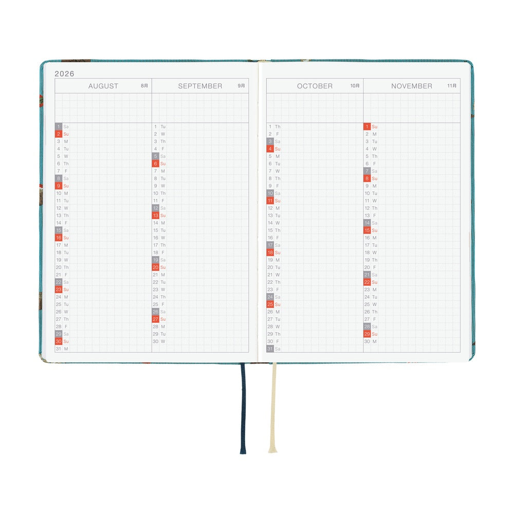 Hobonichi 2026 A6 Techo HON - Bow & Tie: In the Forest