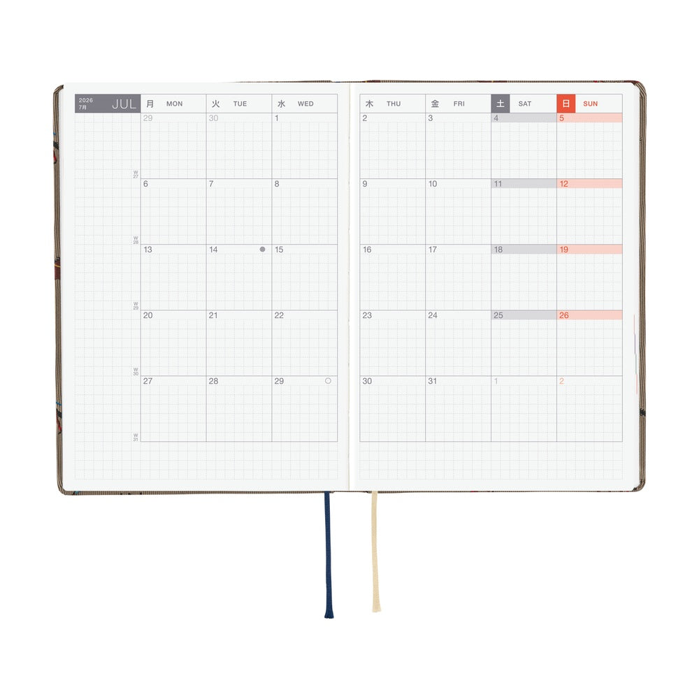 Hobonichi 2026 A6 Techo HON - Bow & Tie: Galloping Horses