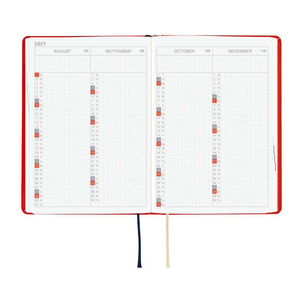 Hobonichi 2027 A6 Techo HON - Yumi Kitagishi: White Cat and Rabbit’s Tea Room