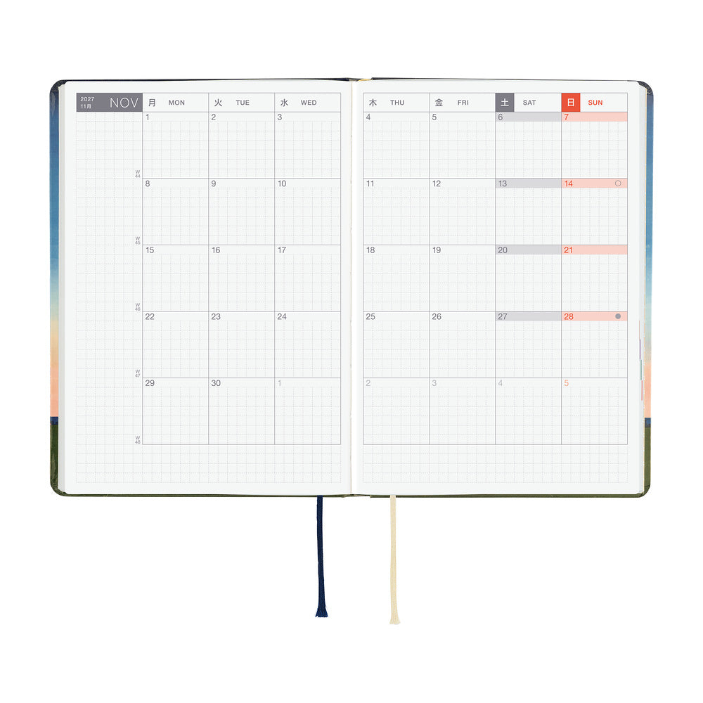Hobonichi 2027 A6 Techo HON - Hiroko Kubota: String Telephone Until the Moon is Full