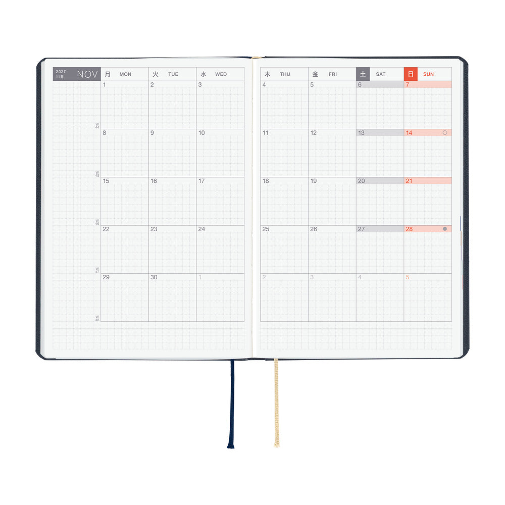 Hobonichi 2027 A6 Techo HON - Slash (Navy)