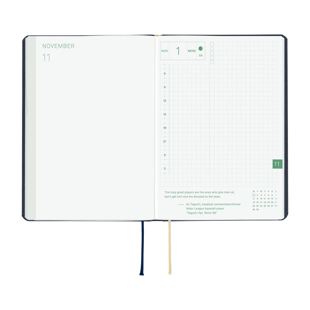 Hobonichi 2027 A6 Techo HON - Slash (Navy)