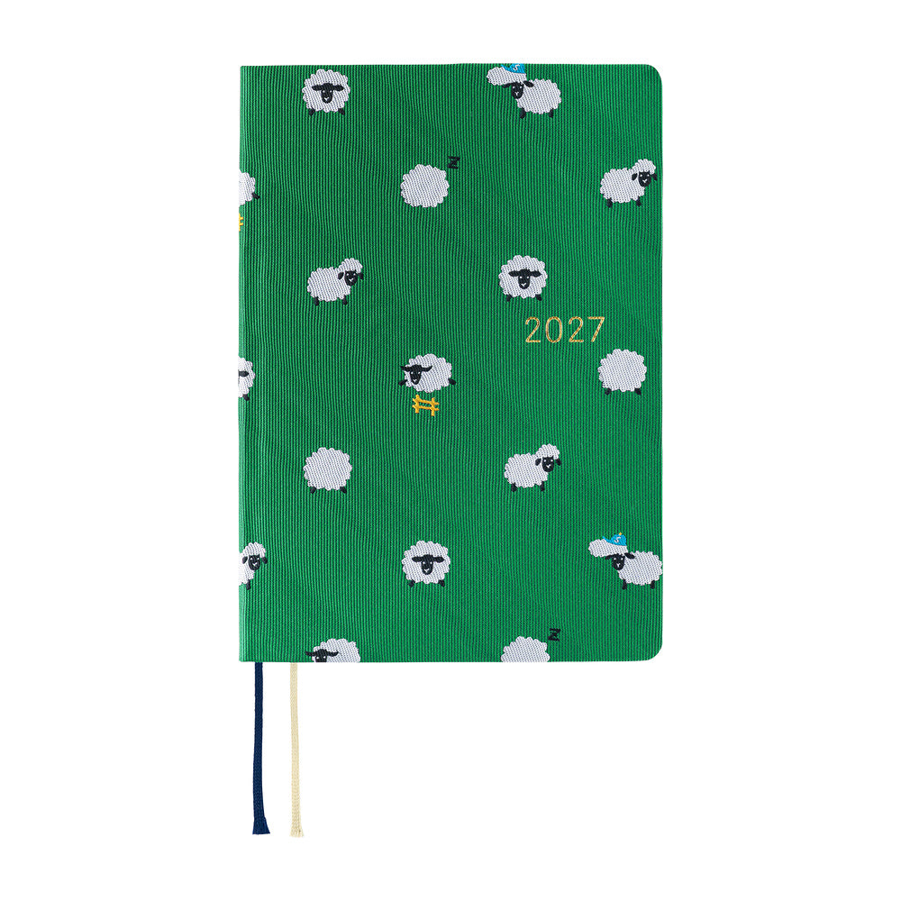 Hobonichi 2027 A6 Techo HON - Bow & Tie: Sheep Sheep Sheep