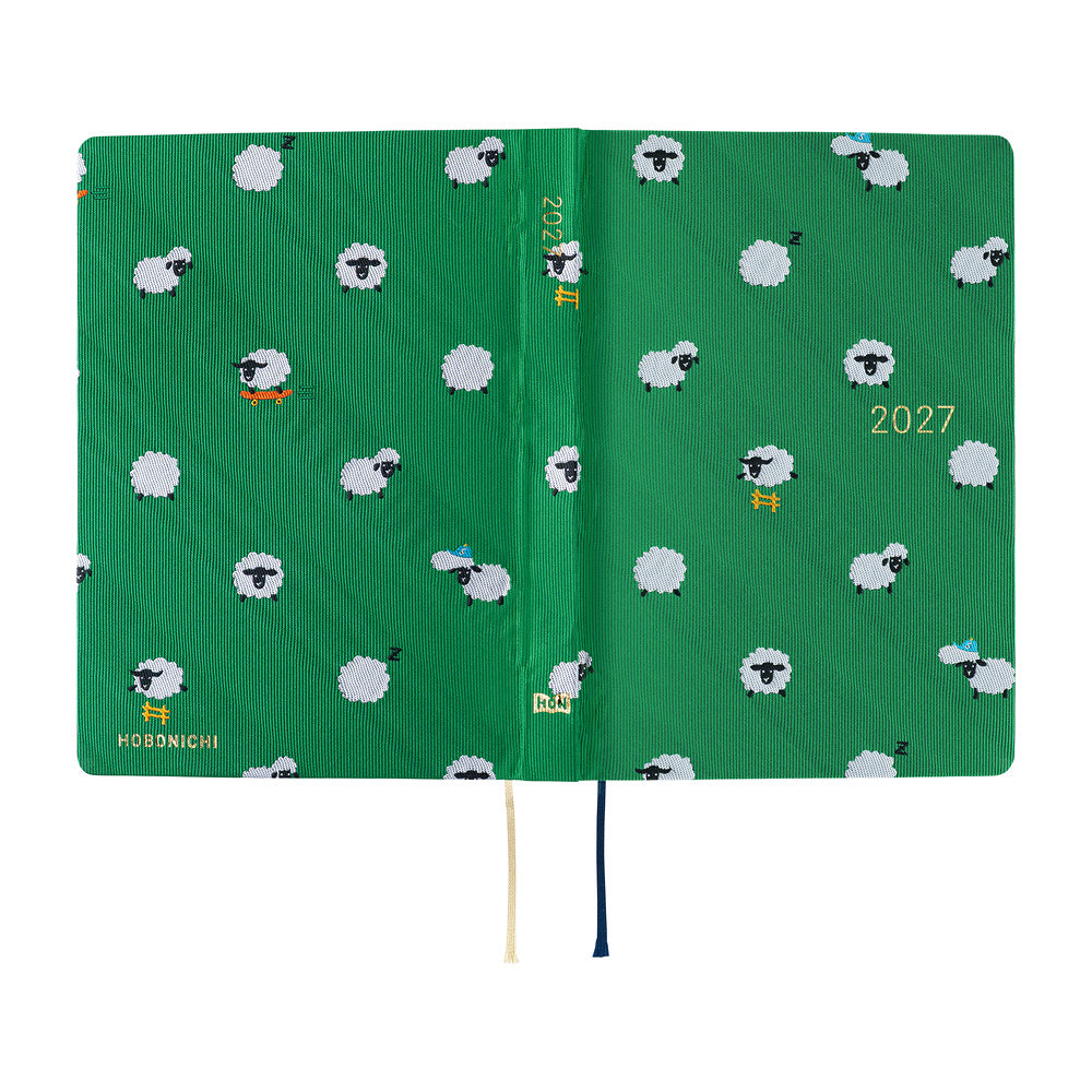 Hobonichi 2027 A6 Techo HON - Bow & Tie: Sheep Sheep Sheep
