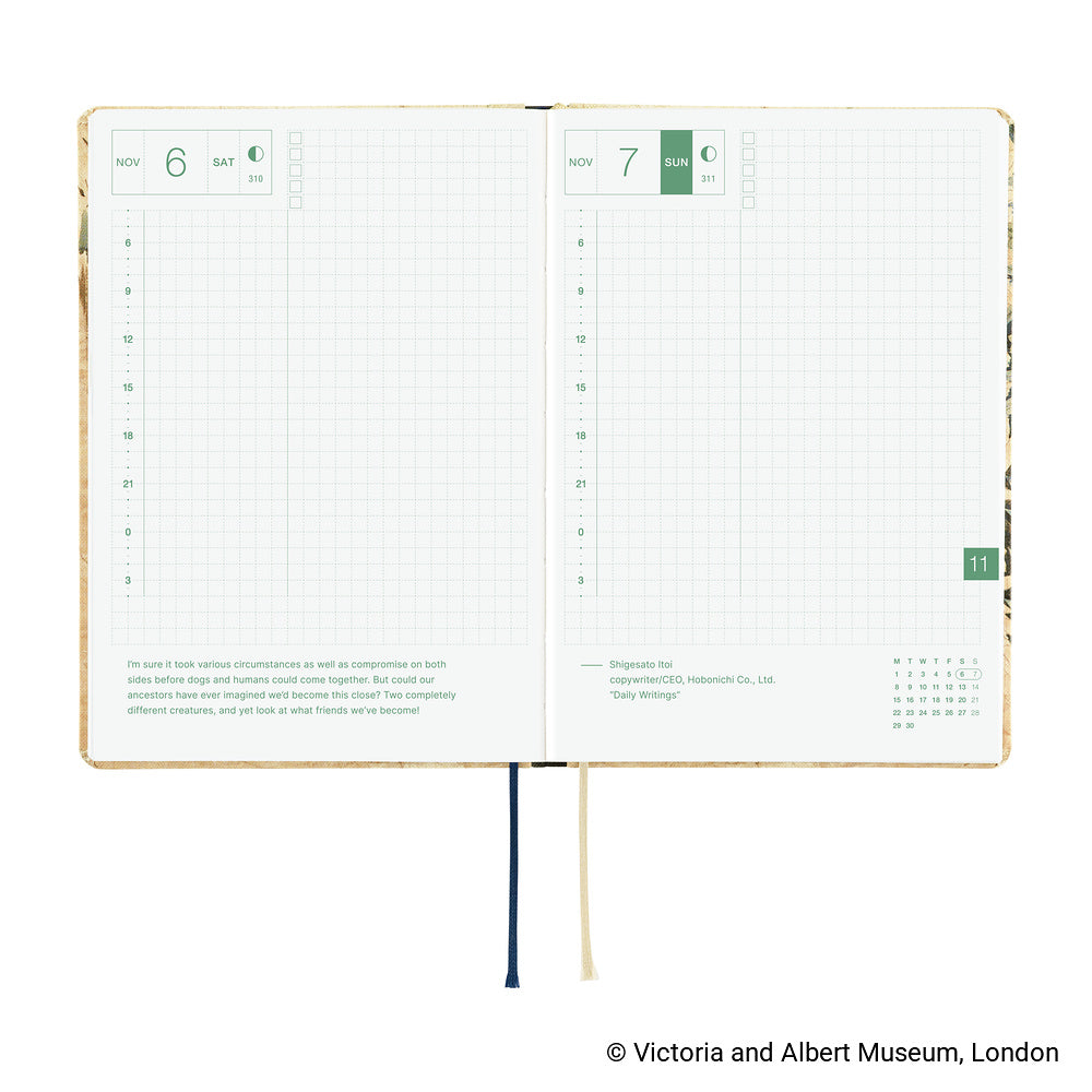 Hobonichi 2027 A6 Techo HON - V&A Series: Vine