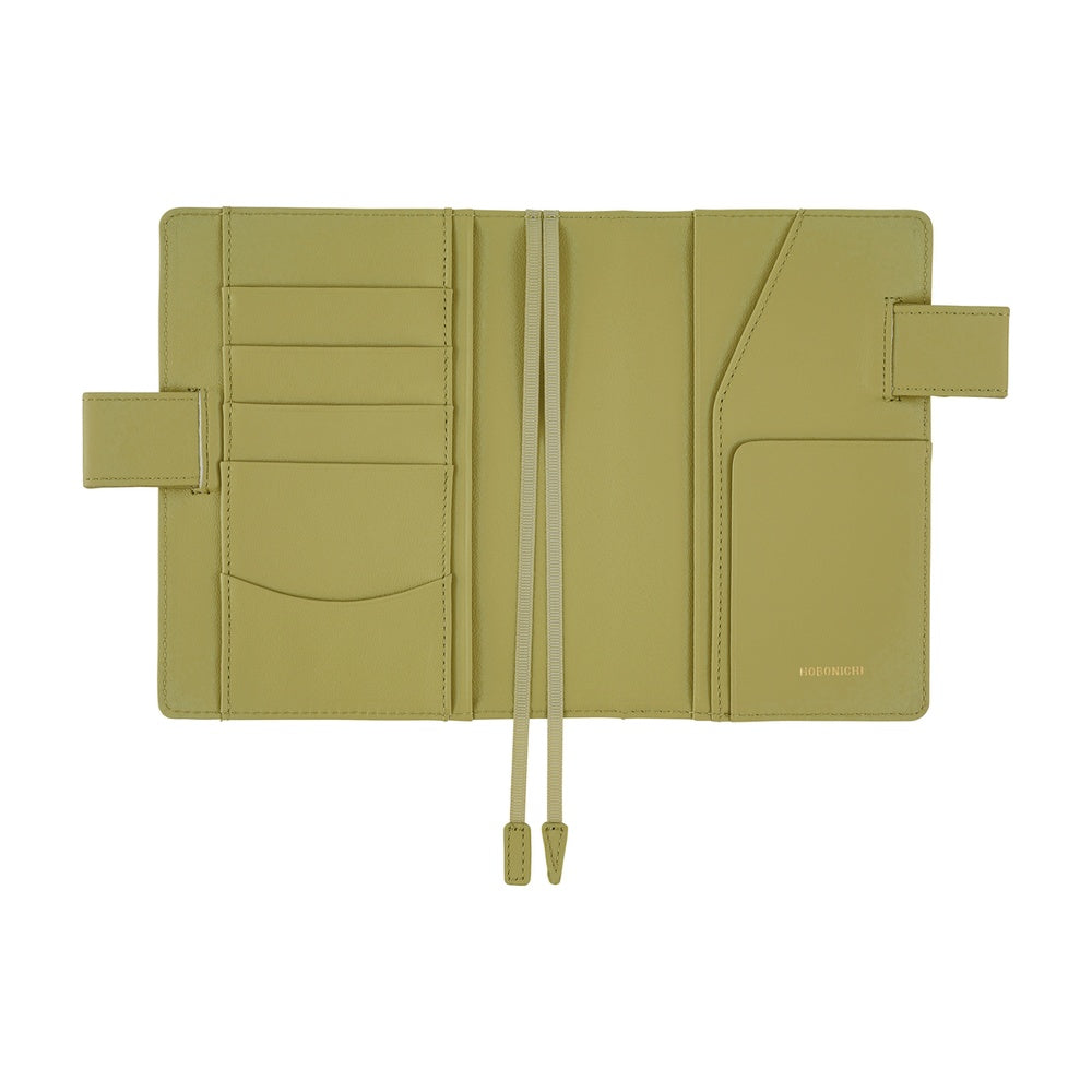 Hobonichi 2026 A6 Techo Book & Cover Set - Leather: Sage Green (English)