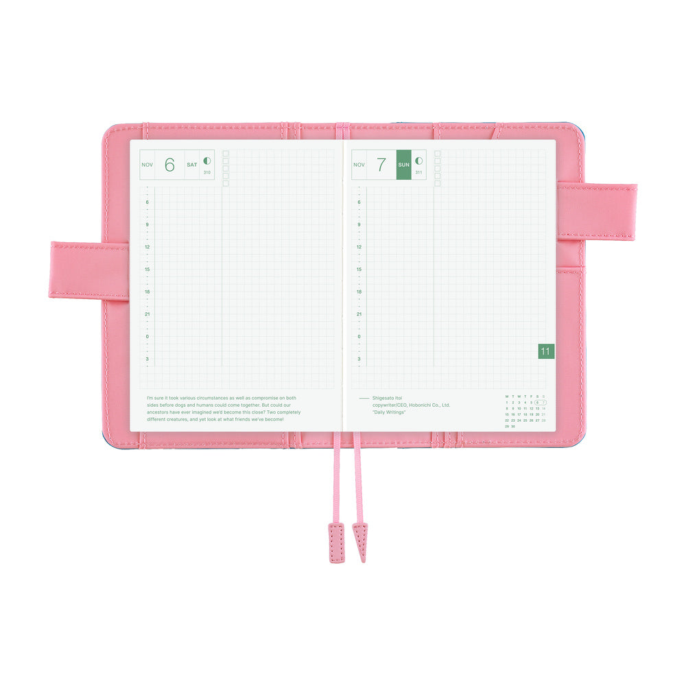 Hobonichi A6 Techo Cover Only - Colors: Blue Parasol