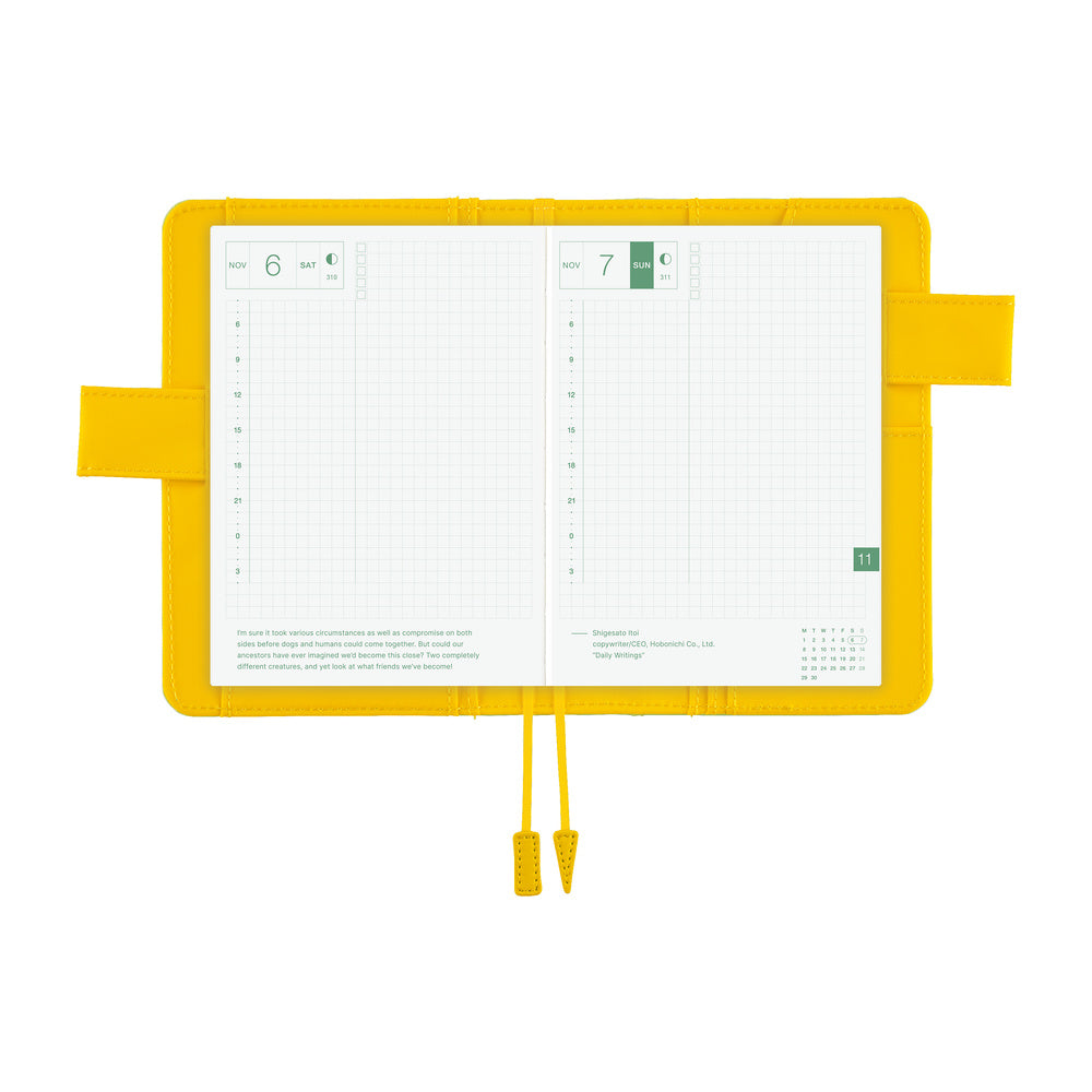 Hobonichi A6 Techo Cover Only - Colors: Fresh Citron