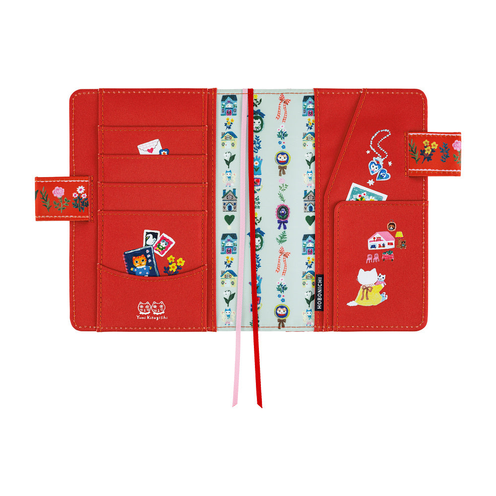 Hobonichi A6 Techo Cover Only - Yumi Kitagishi: White Cat House