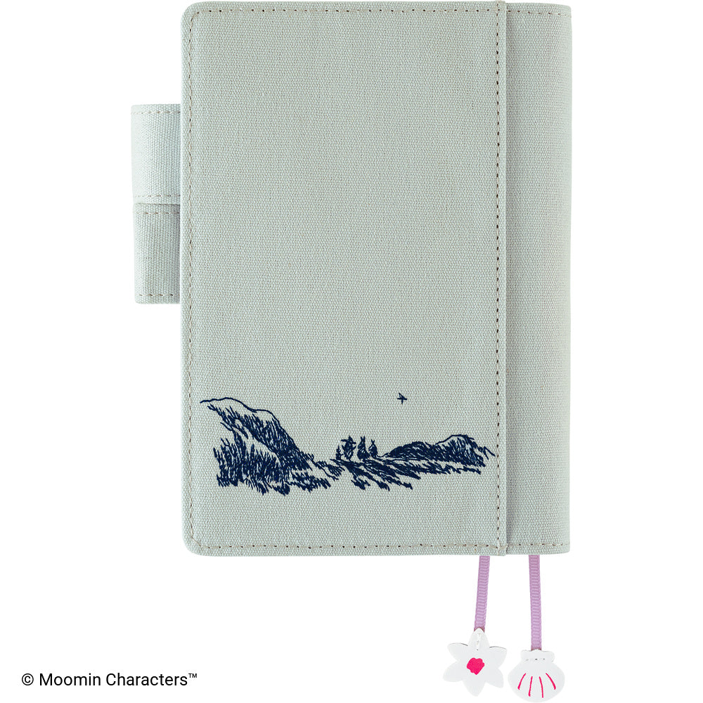 Hobonichi A6 Techo Cover Only - Moomin: My Yard (Pale Mint)