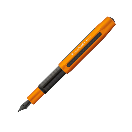Kaweco AC Sport Fountain Pen - Carbon Fiber Orange with Black Nib