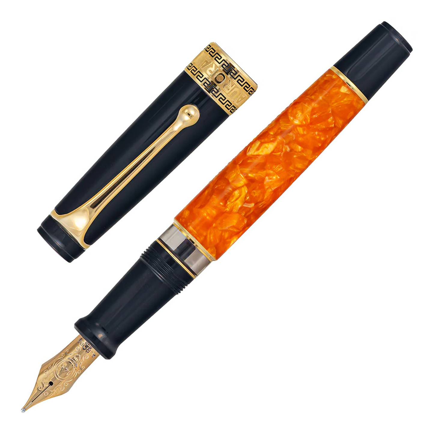 Aurora Optima Auroloide Fountain Pen - O' Sole Mio - Gold Trim