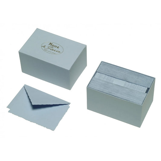G. Lalo Mode de Paris Box Card & Envelope Blue