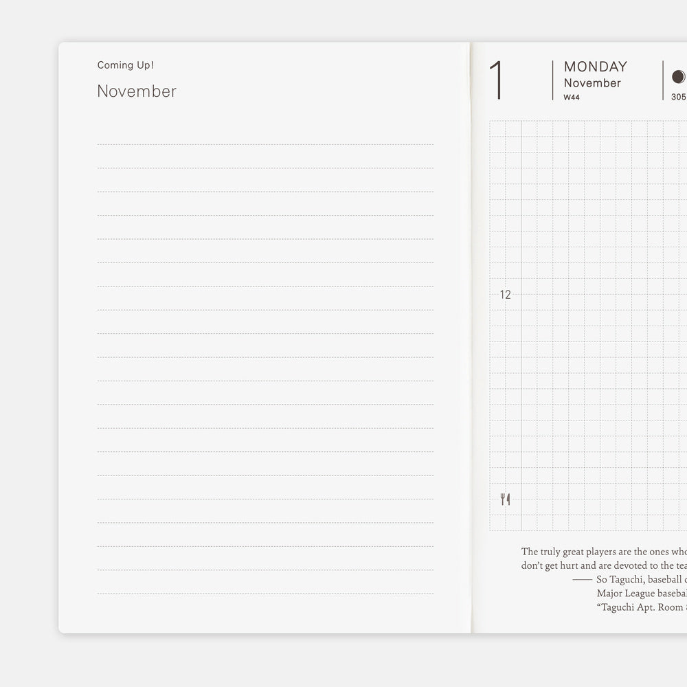Hobonichi 2027 A6 Techo Planner Book (English)