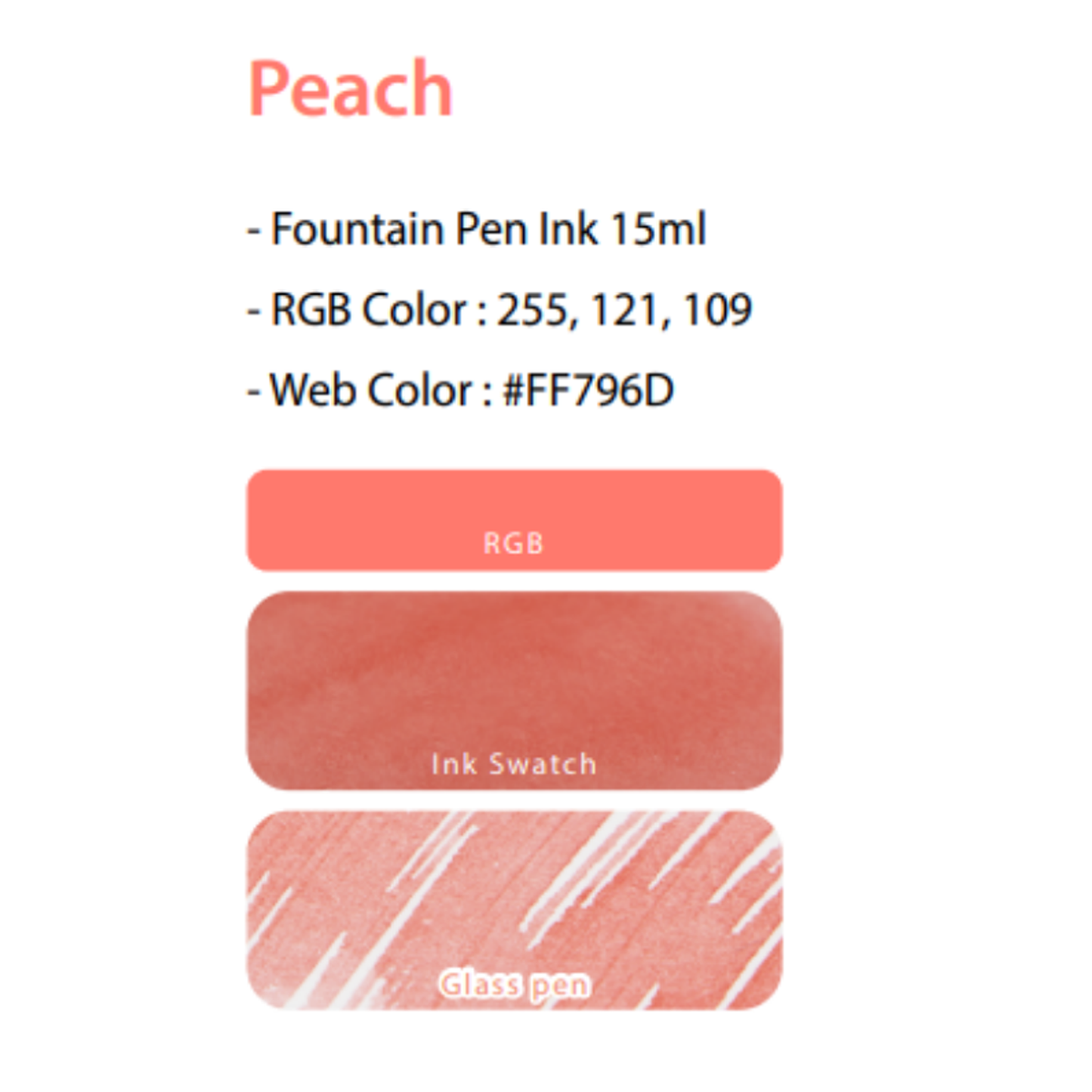 Colorverse Peach (15ml) Bottled Ink (USA Special Series, Georgia)