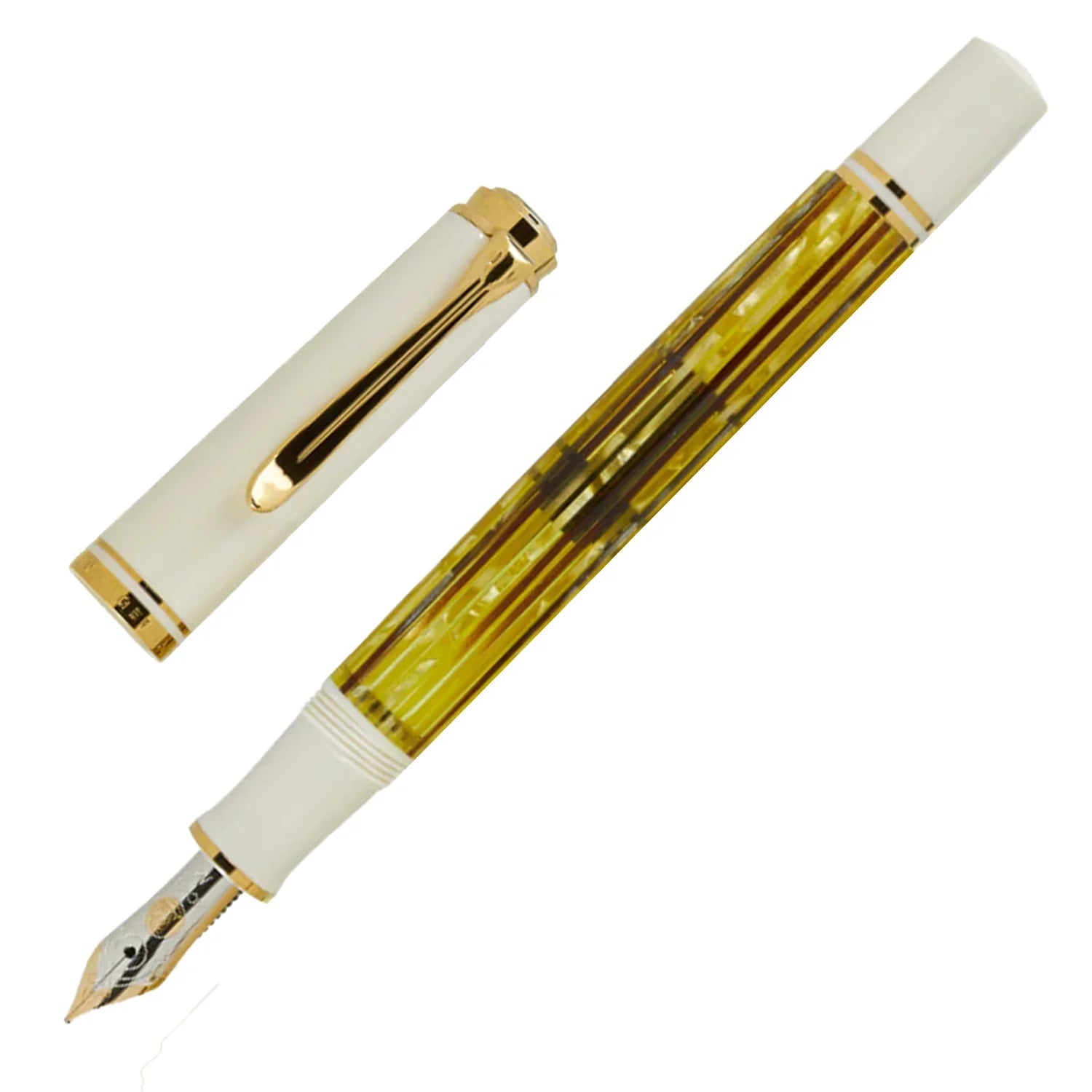 Pelikan Souverän M400 Series Fountain Pen - White Tortoise