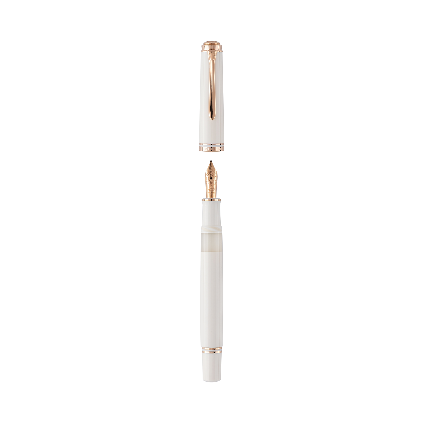 Pelikan Souverän M600 Series Fountain Pen - White & Rose Gold (Special Edition)