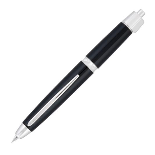 Pilot LS Vanishing Point Fountain Pen - Black with Rhodium Trim