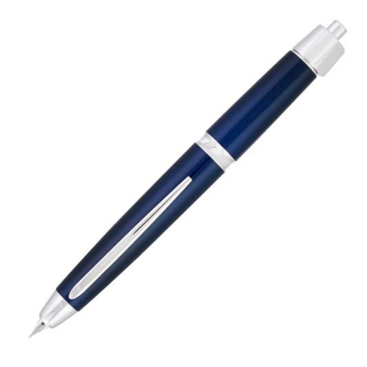 Pilot LS Vanishing Point Fountain Pen - Blue with Rhodium Trim
