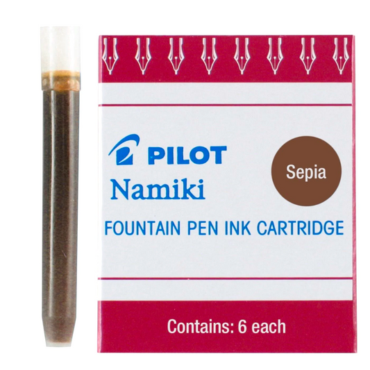 Pilot Namiki Fountain Pen Ink Cartridges - Sepia