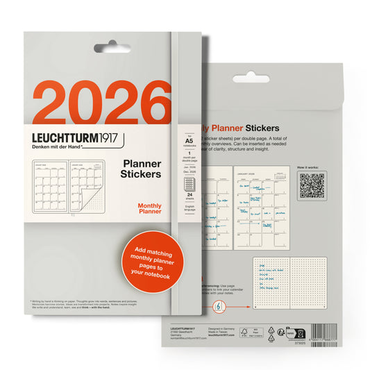 Leuchtturm1917 2026 Planner Stickers - Monthly Planner Set