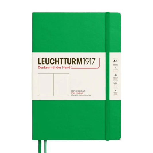 Leuchtturm1917 A5 Medium Hardcover Plain Notebook - Spring Leaf