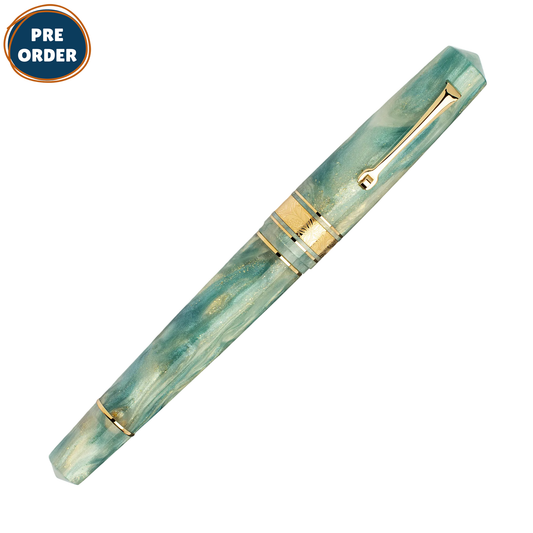Leonardo Momento Zero Grande 2.0 The Power of Flowers Fountain Pen - Ortensia with Gold Trim