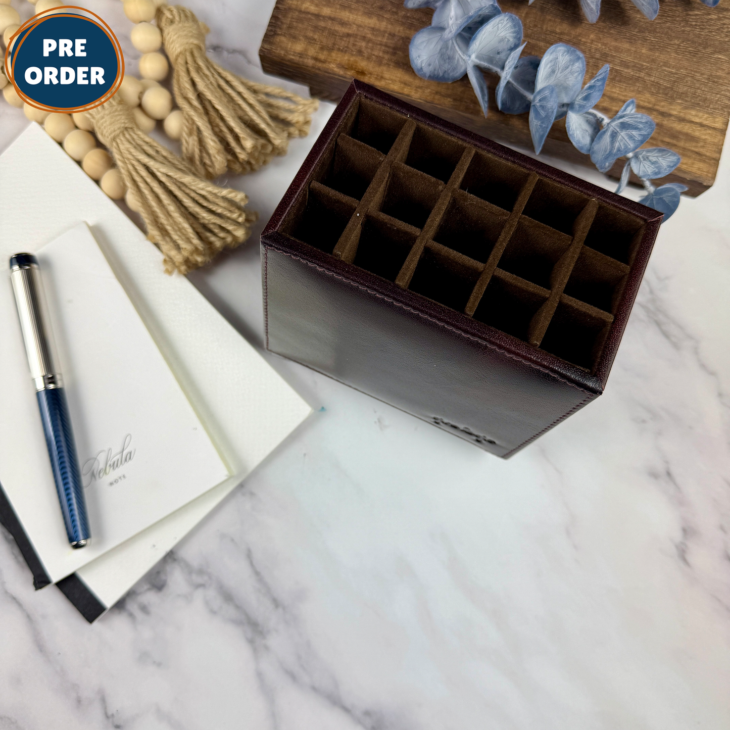 Girologio 15-Slot Leather Pen Suite - Oxblood