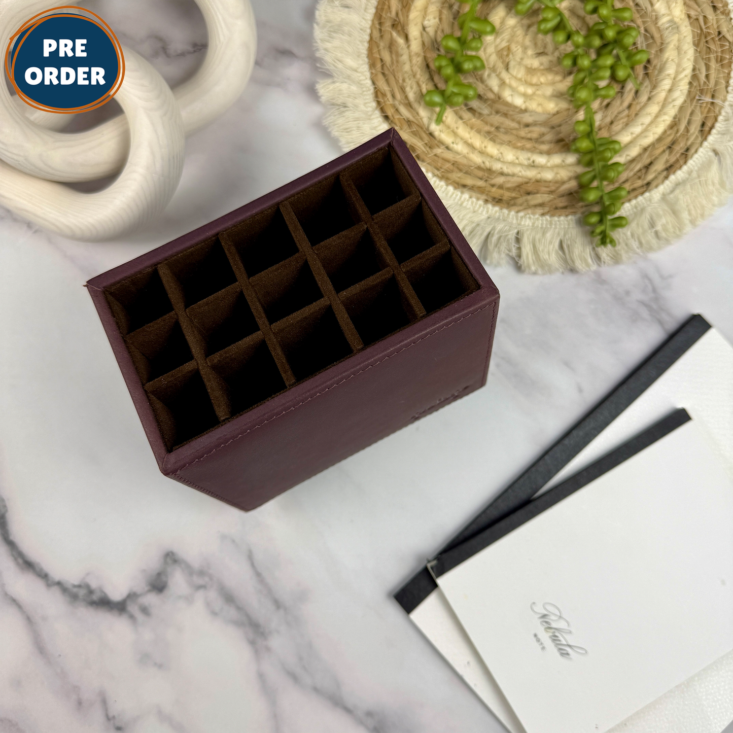 Girologio 15-Slot Leather Pen Suite - Sugar Plum