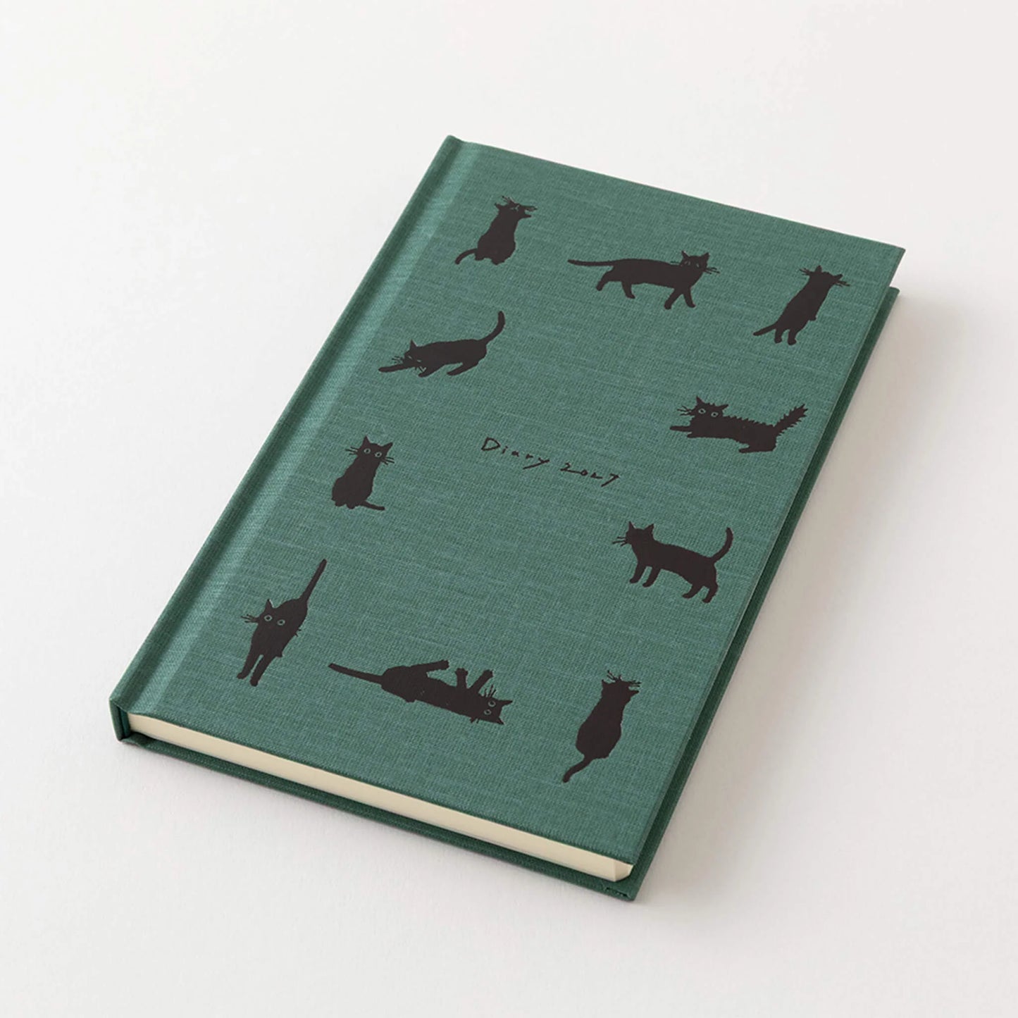 Midori 2027 B6 Book Style Diary - Cat Green