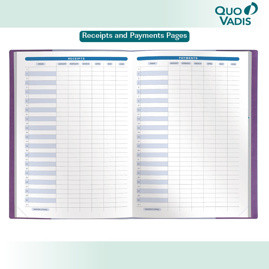 Quo Vadis 2026 Prenote 13 Months Weekly Planner - Texas Black