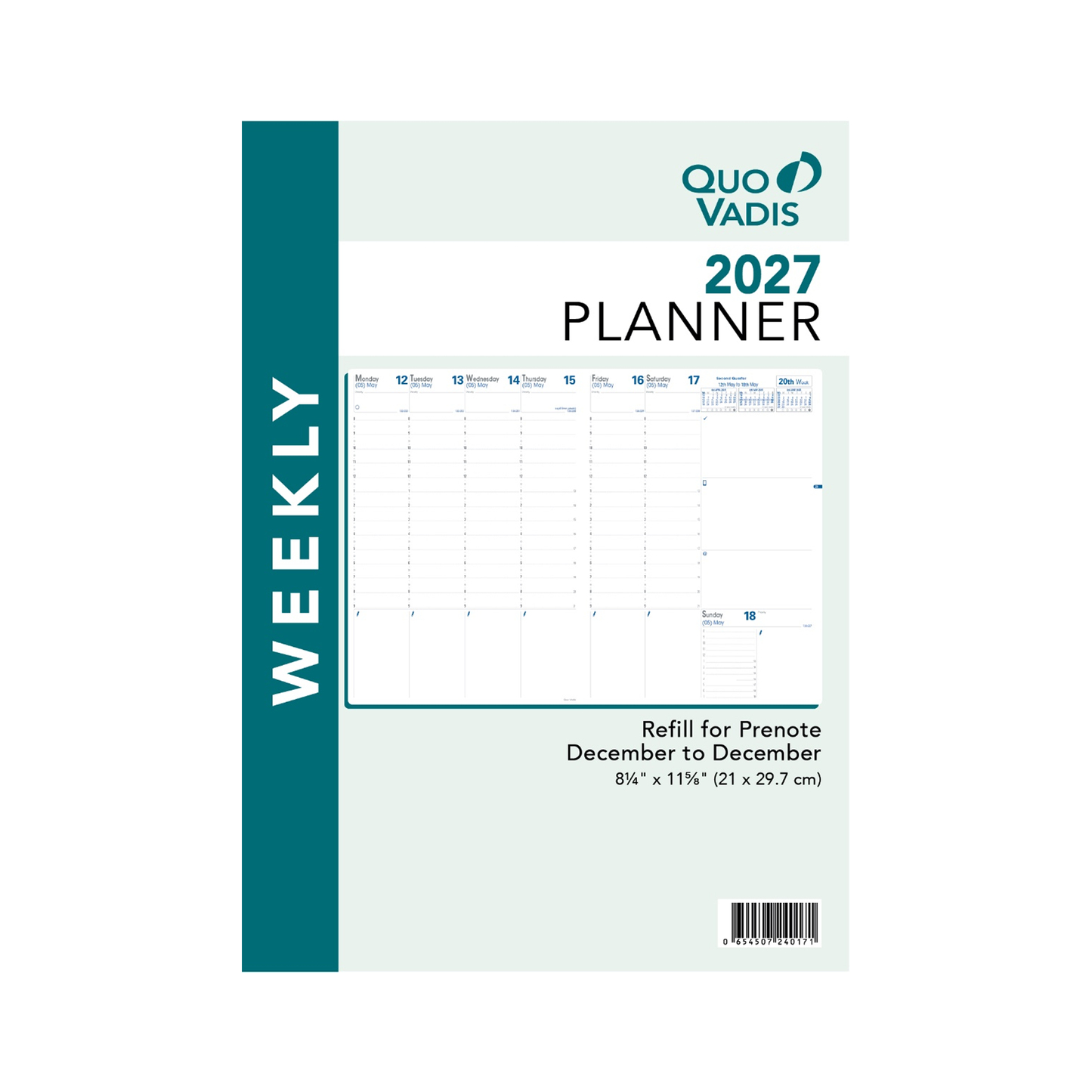 Quo Vadis 2027 Prenote Planner Refill