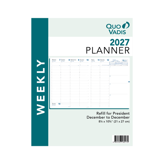 Quo Vadis 2027 President Planner Refill
