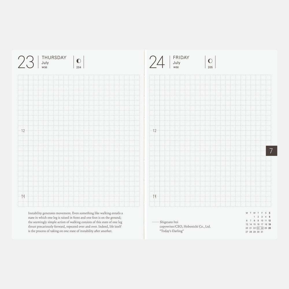 Hobonichi 2026 A6 Techo Planner Book (English)