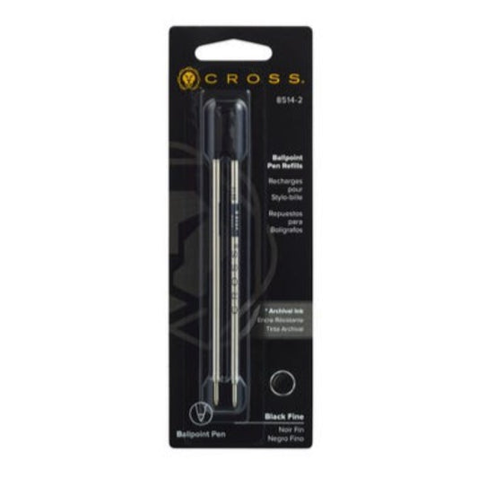 Cross Ballpoint Refill - Fine Black (2Pk)