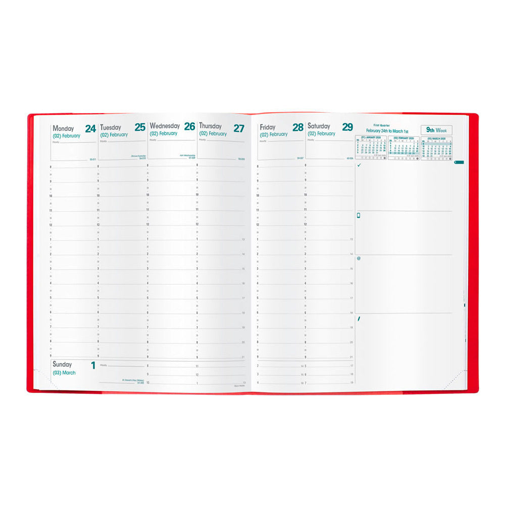 Quo Vadis 2025 President Vertical Weekly Planner - Refill Only