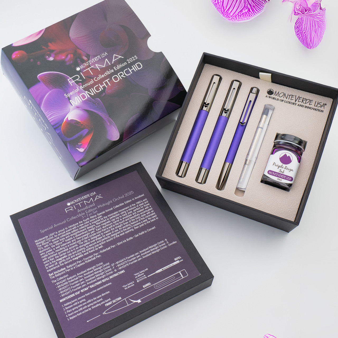 Monteverde Ritma 3 + 2 Piece Set - Midnight Orchid (2025 Special Edition)