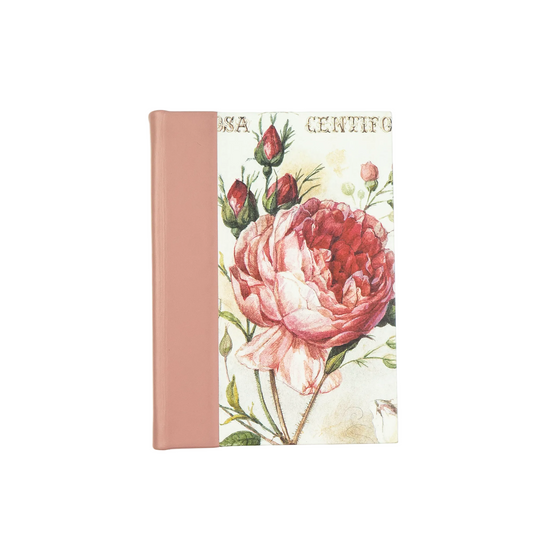 Bomo Art B7 Leather Bound Blank Journal - Roses