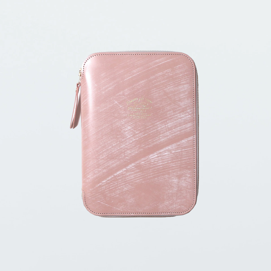 The Superior Labor Bridle Leather A5 Zip Organizer - Old Rose