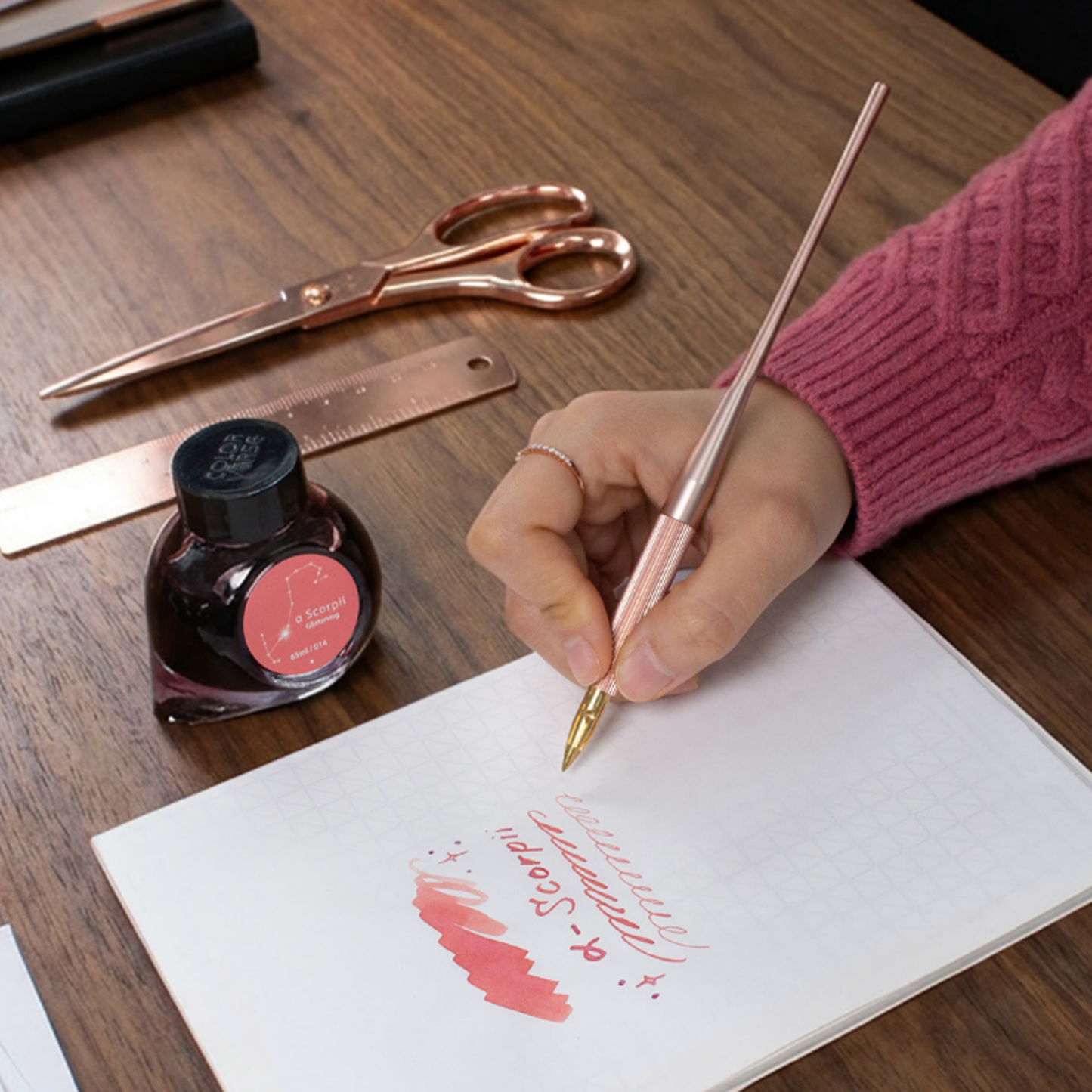 Colorverse Shuttle Small Nib Holder - Rose Gold Aluminum