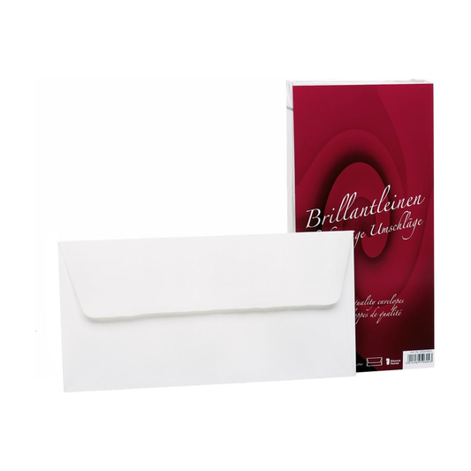 Rossler Brillanteinen Envelopes - White