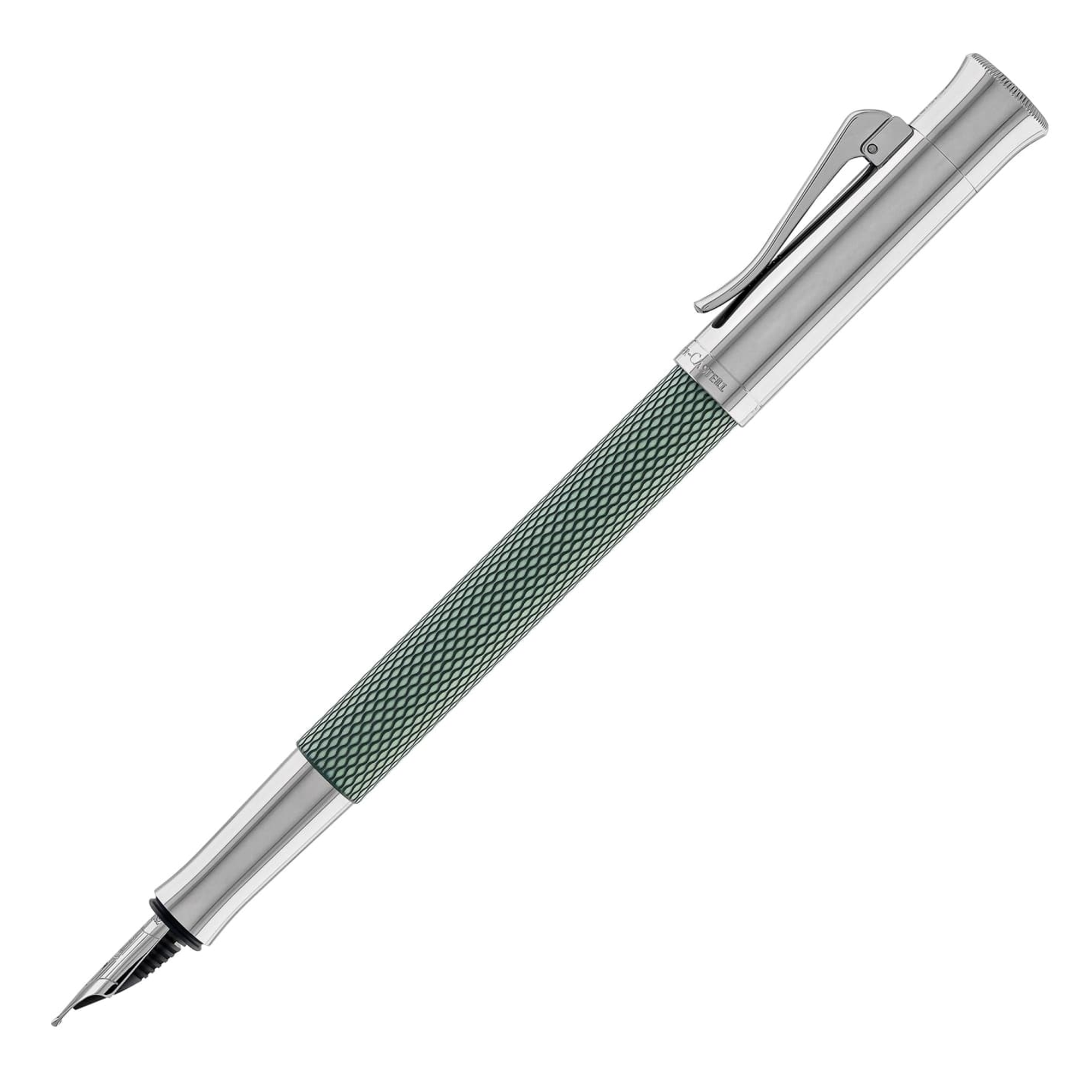 Graf von Faber-Castell Fountain Pen - Guilloche Sage Green (18KT ...