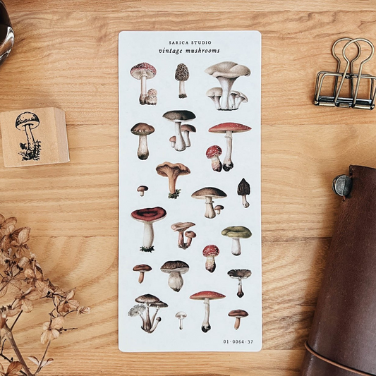 Sarica Studio Stickers - Vintage Mushrooms