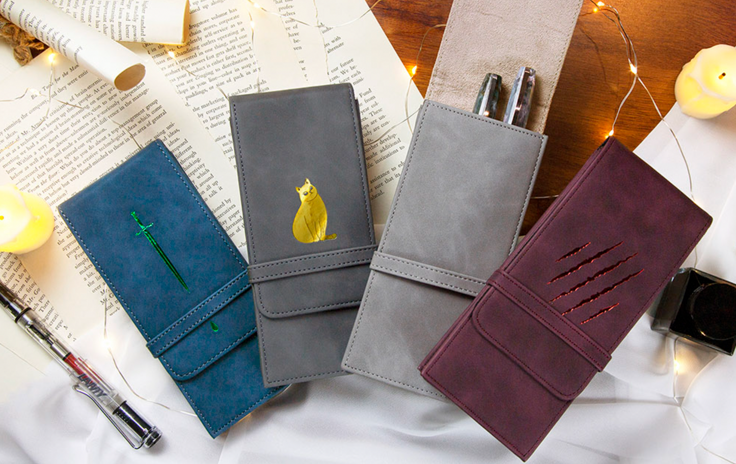 Wearingeul 3 Pen Leather Pouch - Hamlet