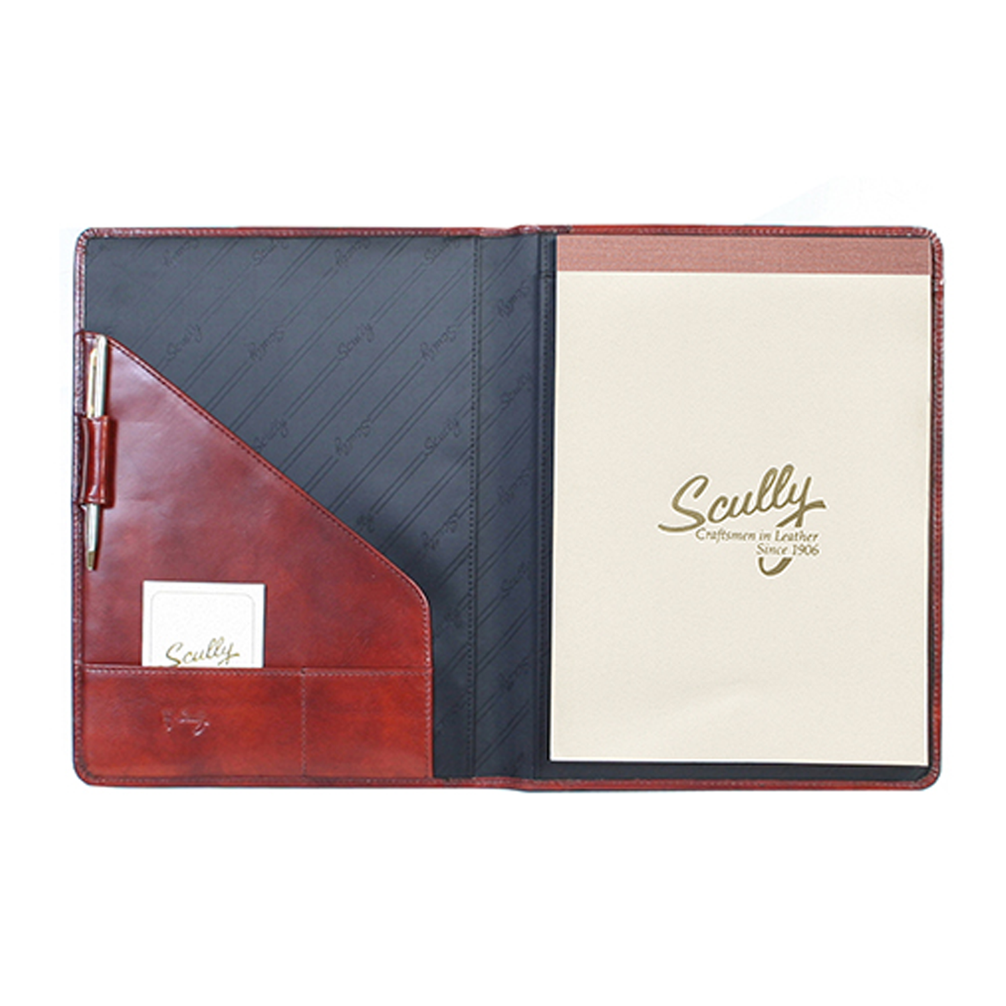 Scully 5012 Leather Pad Holder - Italian Mahogany