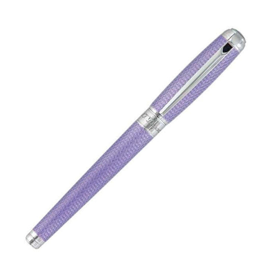 S.T. Dupont Line D Large Velvet Firehead Guilloche Fountain Pen - Lilac
