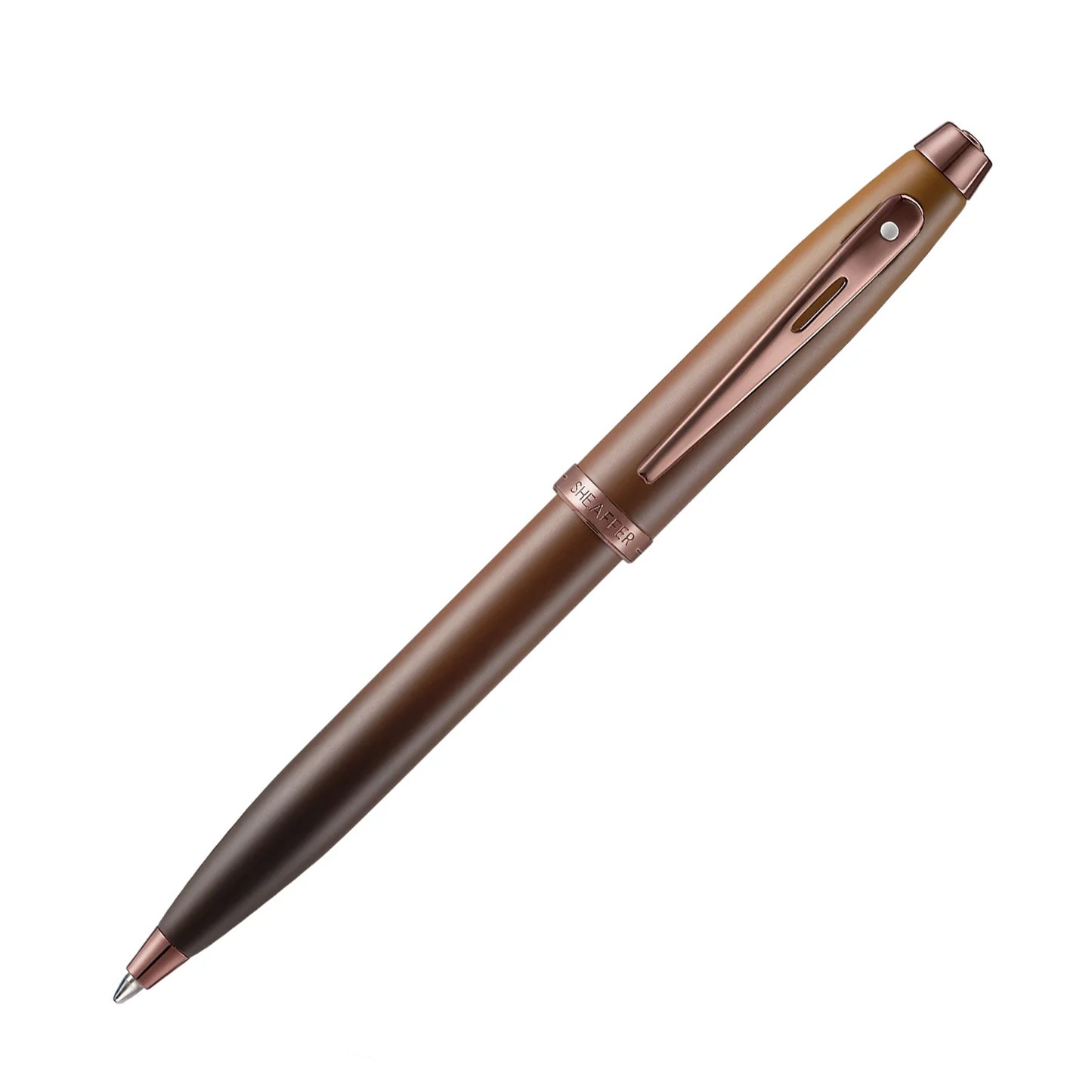 Sheaffer 100 Coffee Edition Ballpoint - Matt Brown with PVD Trim