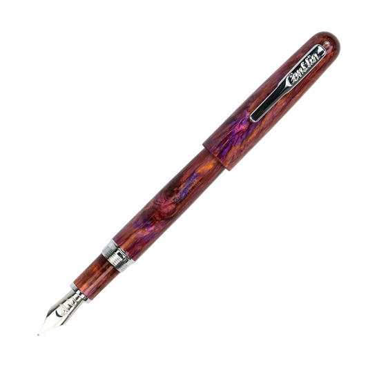 Conklin Streamline Fountain Pen - Shiny: Sunset Medley with Chrome Trim (Limited Edition)