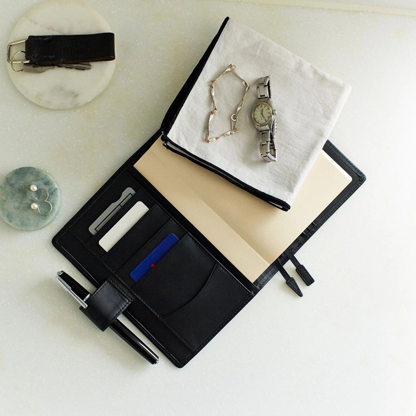 Hobonichi 2026 A6 Techo Book & Cover Set - Leather: TS Basic Black (English)