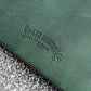 Galen Leather Slip-n-Zip 4 Slot Zippered Pen Pouch - Crazy Horse Forest Green